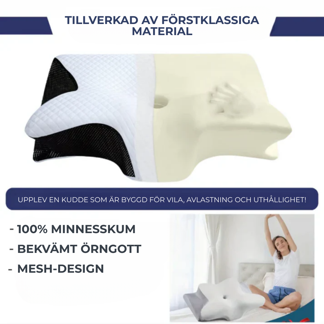 Nackstöd Plus™ | Sov bättre, vakna piggare – ergonomiskt stöd för nacke och rygg hela natten