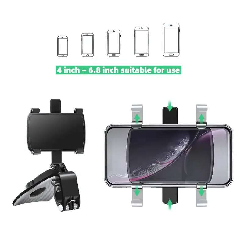 SnapStöd 360° PhoneGrip: Roterande Telefonställ Med Stark Kompakt Grepp