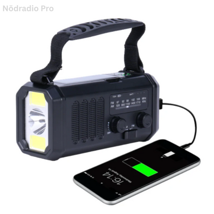 Svenskey Nödradio Pro | Din Livlina i Alla Krislägen – Håll Dig Uppkopplad När Det Verkligen Gäller med den Uppgraderade Nödradion (10 000 mAh)