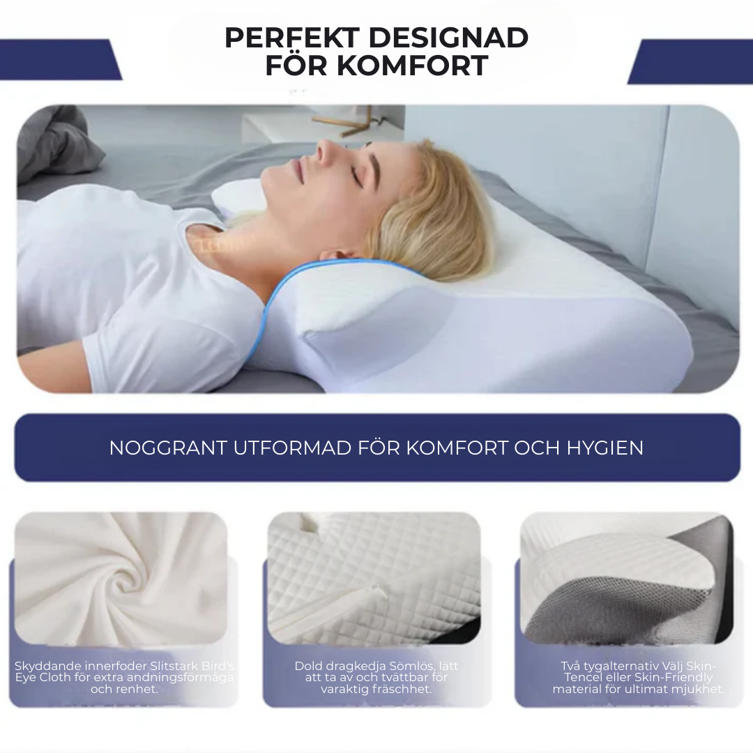 Nackstöd Plus™ | Sov bättre, vakna piggare – ergonomiskt stöd för nacke och rygg hela natten