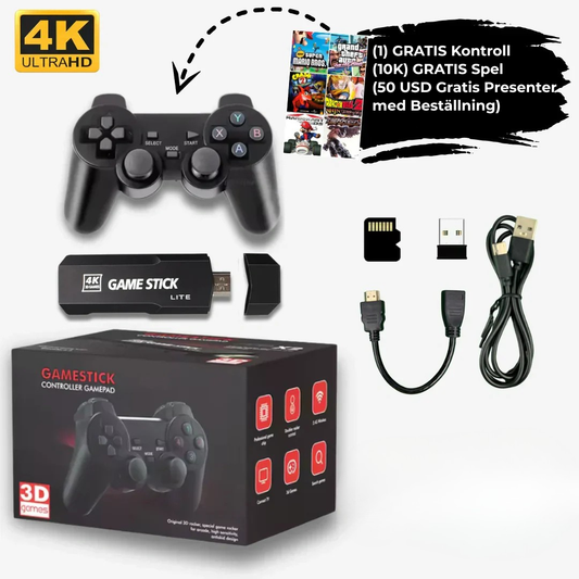 Golden90s spelkonsol™ | Återupplev din barndom med tusentals klassiska spel, inga nedladdningar behövs, bara koppla in och spela!