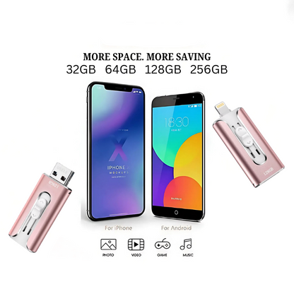 USBDrive - Kompakt Och Hållbar Multi‑Enhet 4‑I‑1 USB-Minnespenna