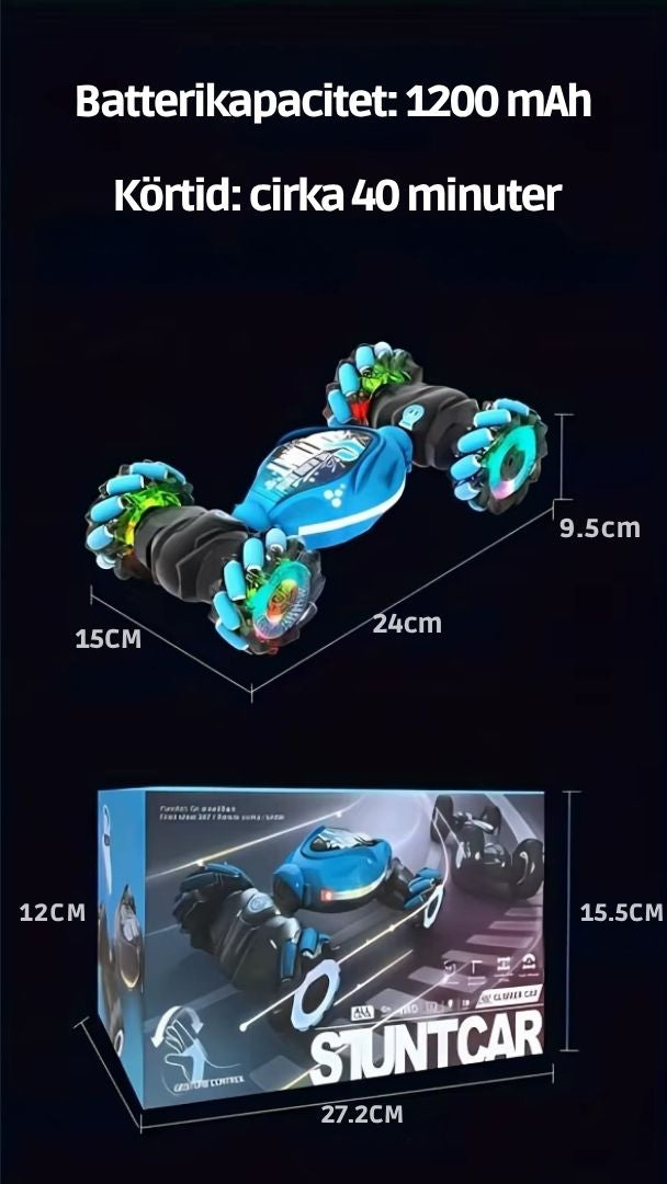 GlowStuntbil™ | Handsensorstyrd stuntbil med LED-ljus