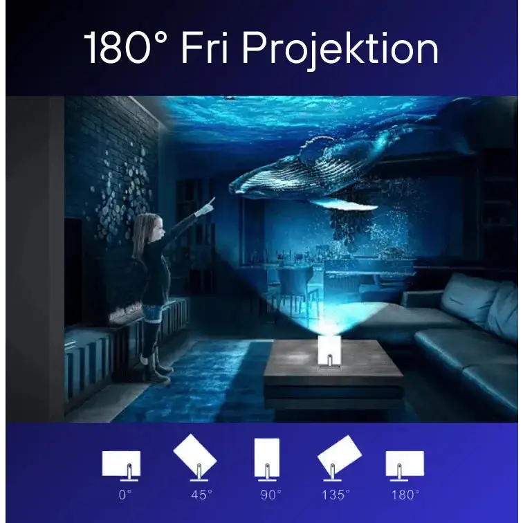 Mini Projektor – Trådlös Bluetooth/WiFi för Hemme