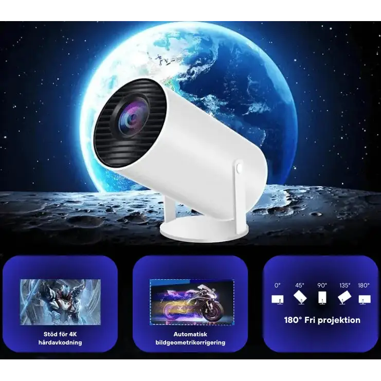 Mini Projektor – Trådlös Bluetooth/WiFi för Hemme