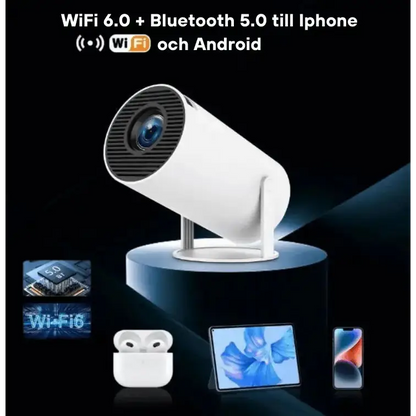 Mini Projektor – Trådlös Bluetooth/WiFi för Hemme
